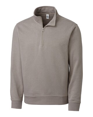 Clique by Cutter & Buck Grey MainStage 1/2 Zip Pullover Sweatshirt SZ: 4XL NWT