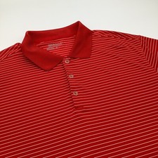 Nike Golf Tour Performance Mens Dri Fit Short Sleeve Golf Polo Red White Size XL
