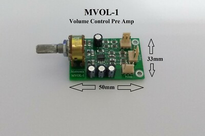 Pre Amp Line Driver Volume Control For DIY Amplifiers Model MVOL-1