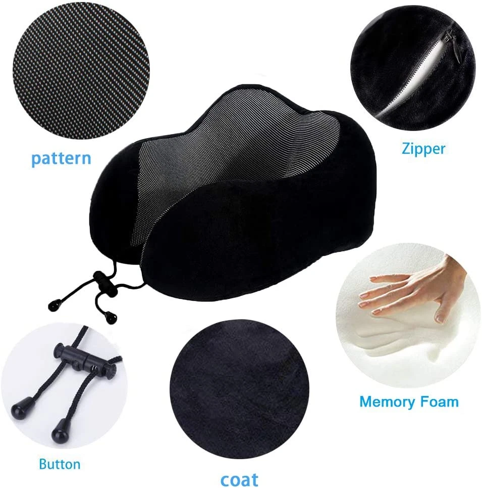 Travel Pillow, Best Memory Foam Neck Pillow Head Support Soft Pillow for Sleepin