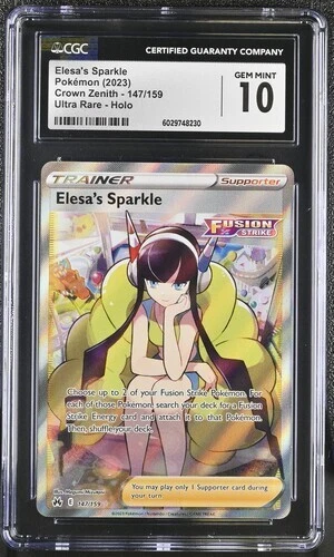 ✨✨ CGC 10 Elesa's Sparkle 147/159 Crown Zenith Full Art Ultra Rare Pokemon Card