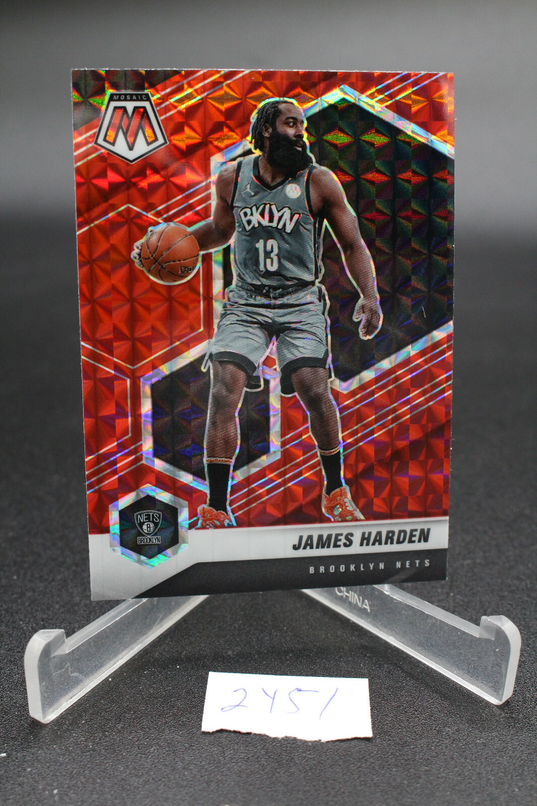 2020-21 Panini Mosaic Mosaic Red #173 James Harden