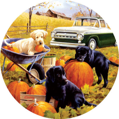 Labrador Dog Halloween Pumpkin Pendant On 925 Sterling Silver 20'' necklace truck