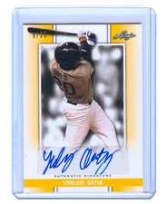 Yanluis Ortiz 2019 Leaf Perfect Game Yellow Autograph BA-YO1, 9/25