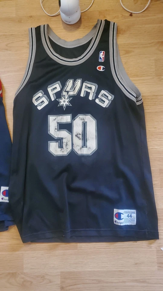 Champion Jersey Lot Size 44 Rockets Spurs Cassell Robertson Vtg 90s Bundle NBA  - Image 2 of 4