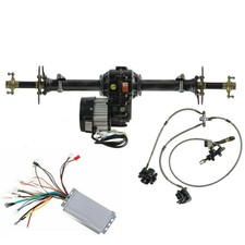 34" Rear Axle Hub Kit Differential 48V 1000W Motor Controller Brake Go kart Cart