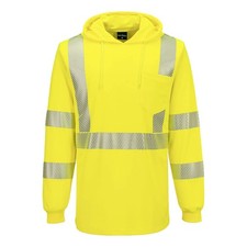 Portwest Hi-Vis Breathable Lightweight Hooded T-Shirt L042