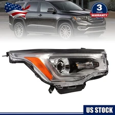 Headlight Headlamp Passenger For 2017-2019 GMC Acadia HID w/ LED DRL Projector