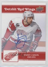 2025-26 Upper Deck Detroit Red Wings Centennial Jimmy Carson #53 Auto 4p5