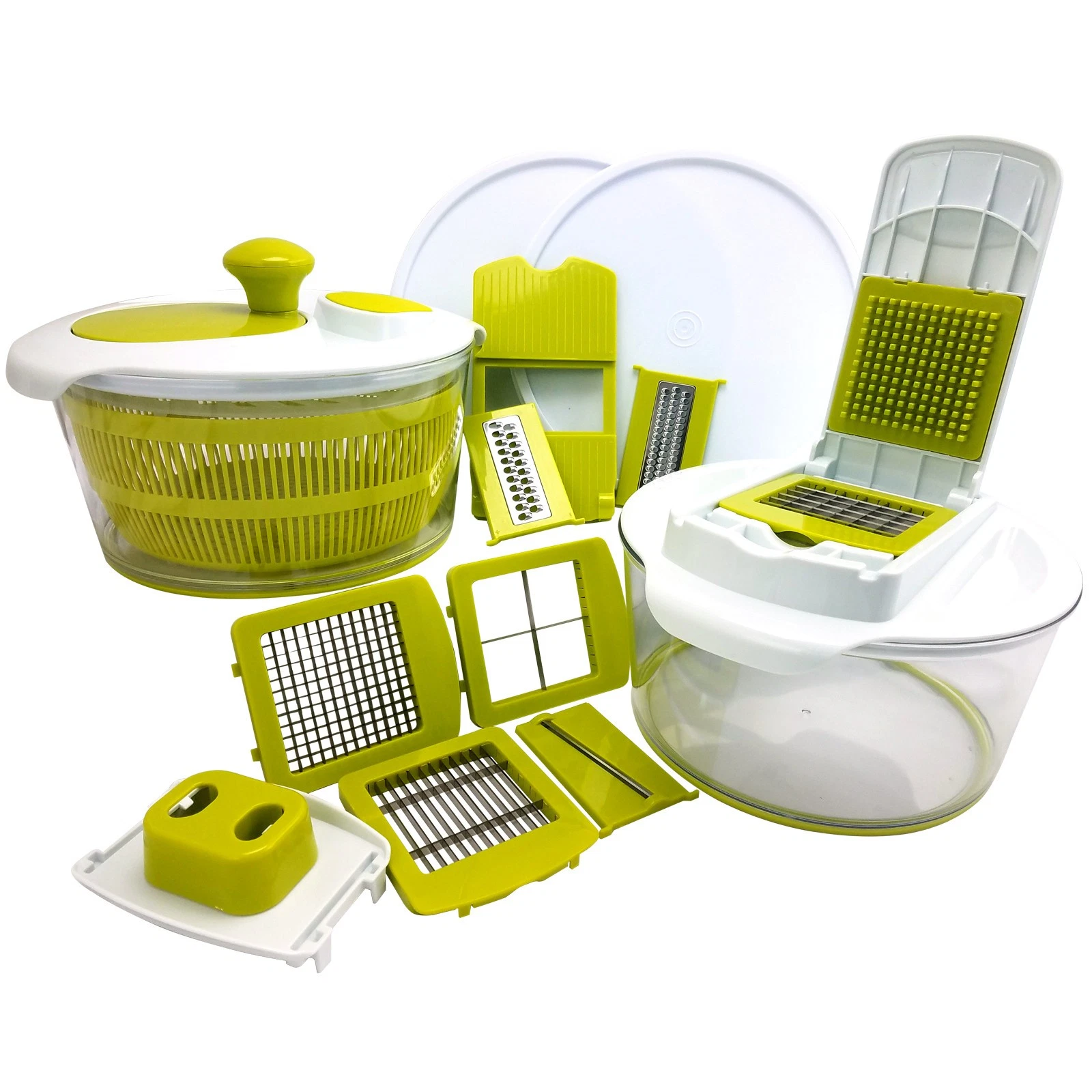 MegaChef 10 in 1 Multi-Use Salad Spinning Slicer/Dicer and Chopper
