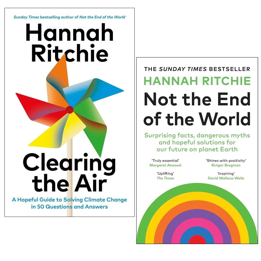Hannah Ritchie 2 Books Collection Set Not the End of the World,Clearing  Air HB