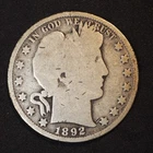 1892 **P** BARBER SILVER HALF DOLLAR ***NICE COIN!***  FREE SHIPPING! C1871