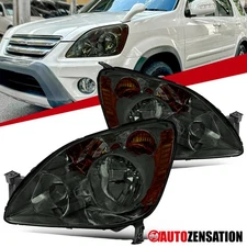 Japan Built Fit 2005-2006 Honda CR-V CRV Smoke Headlights Lamps Left+Right 05-06