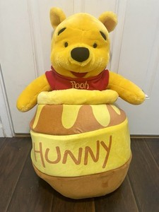 Disney Winnie the Pooh Honey Pot Covered Cat & Dog Bed + Large Pooh Stuff Animal