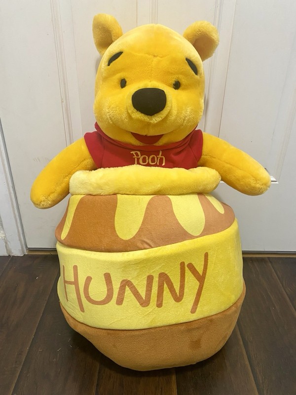 Disney Winnie the Pooh Honey Pot Covered Cat & Dog Bed + Large Pooh Stuff Animal