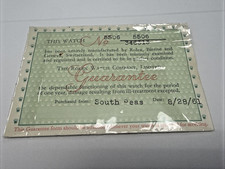 Rolex Vintage 1960 Guarantee Warranty "South Seas" Certificate Original Wrapper