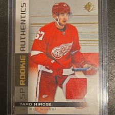 Taro Hirose Rookie Jersey Card. rookie card picture