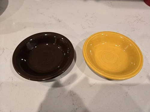 Fiesta Fruit Bowl in Marigold and Chocolate Retired