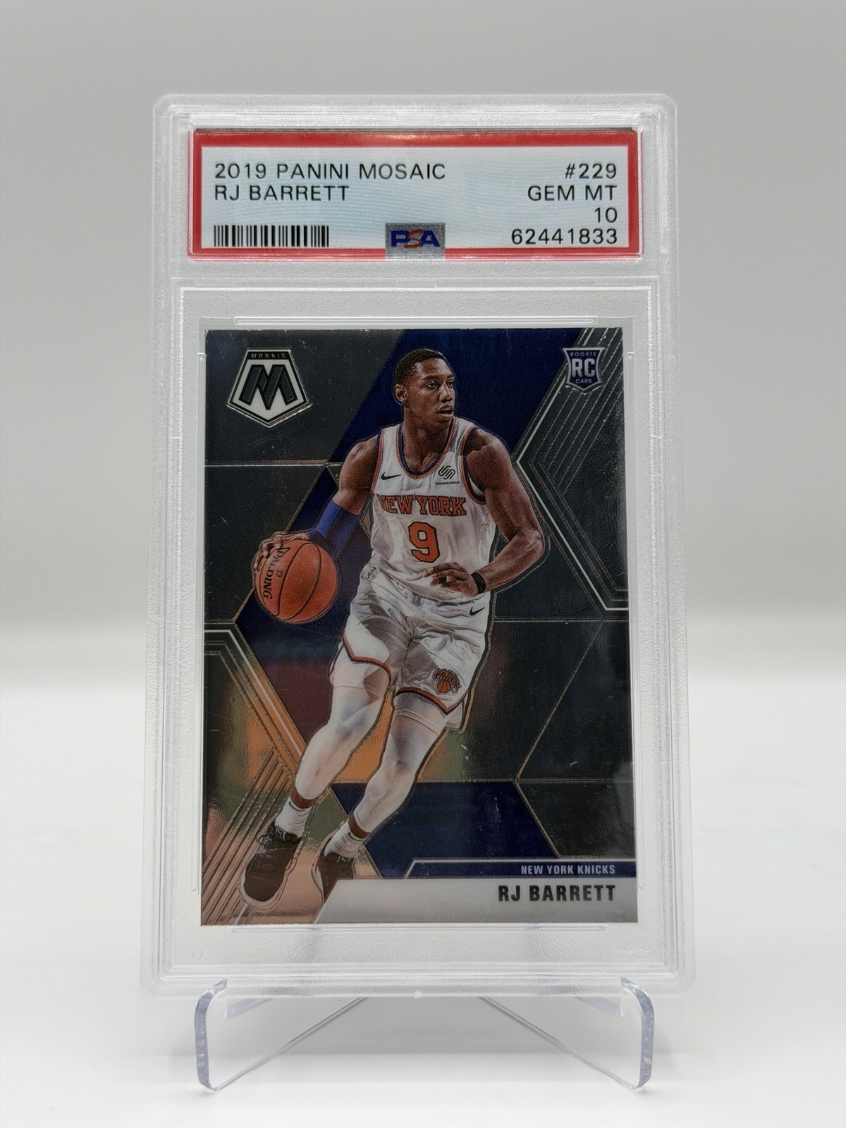 2019 Panini Mosaic RJ Barrett Rookie Card (RC) #229 PSA 10
