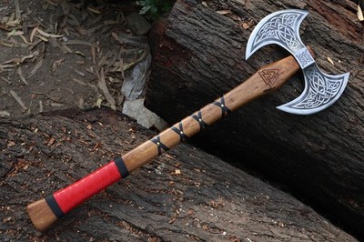 Double Head Axe Carbon Steel Blade Hard Wood Tomahawk / Viking axe W/L/S HB-908