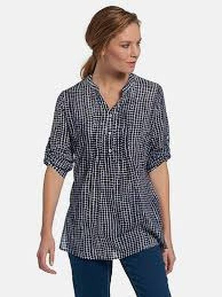 Women Peter Hahn Shirt Navy Cotton One size