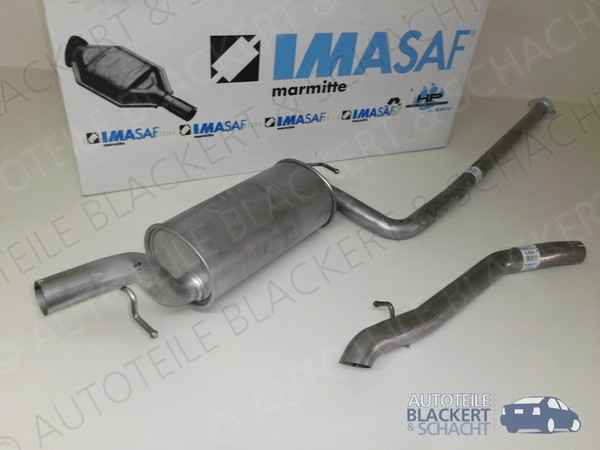 Imasaf Auspuffset für Volvo S40 II / V50 1.6 D2 2010-2012 | Mitteltopf+Endrohr-image
