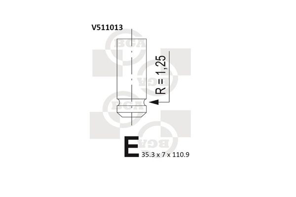 BGA Einlassventil V511013 FüR Mitsubishi Passend FüR Nissan Opel Renault-image