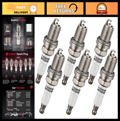 #ad Set of 6 Iridium Spark Plugs for Dodge Jeep Ram V6 V8 Engine Replacement 450 $37.99