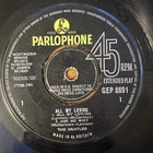 THE BEATLES - All My Loving EP Record 1963 Parlophone Pop Rock 45 RPM VG