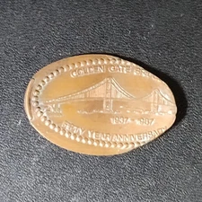 Golden Gate Bridge 50 Year Anniversary - Press Coin Elongated Penny Souvenir