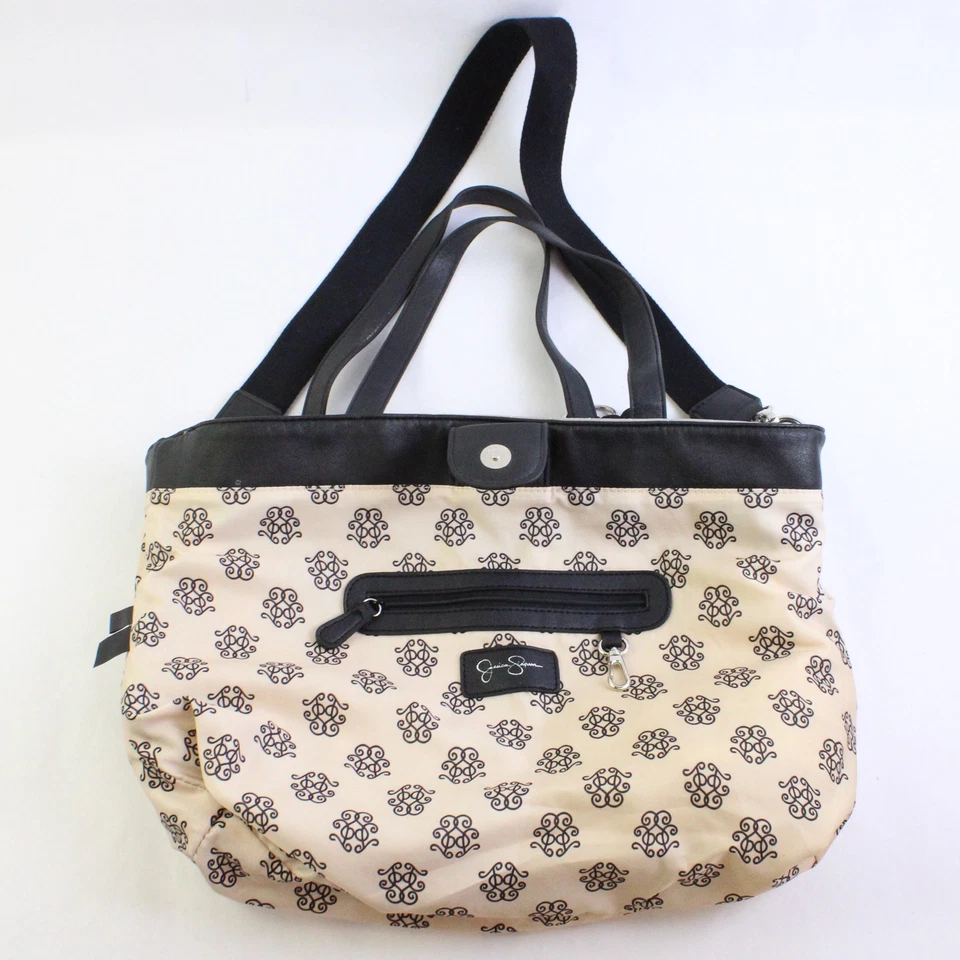 Bolso Bandolera Jessica Simpson Gris y Negro Imitación Cuero PVC Foto 3 de 4