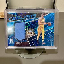2017-18 Spectra Nikola Jokic Catalysts Neon Blue Game Worn Patch /99 Color Match
