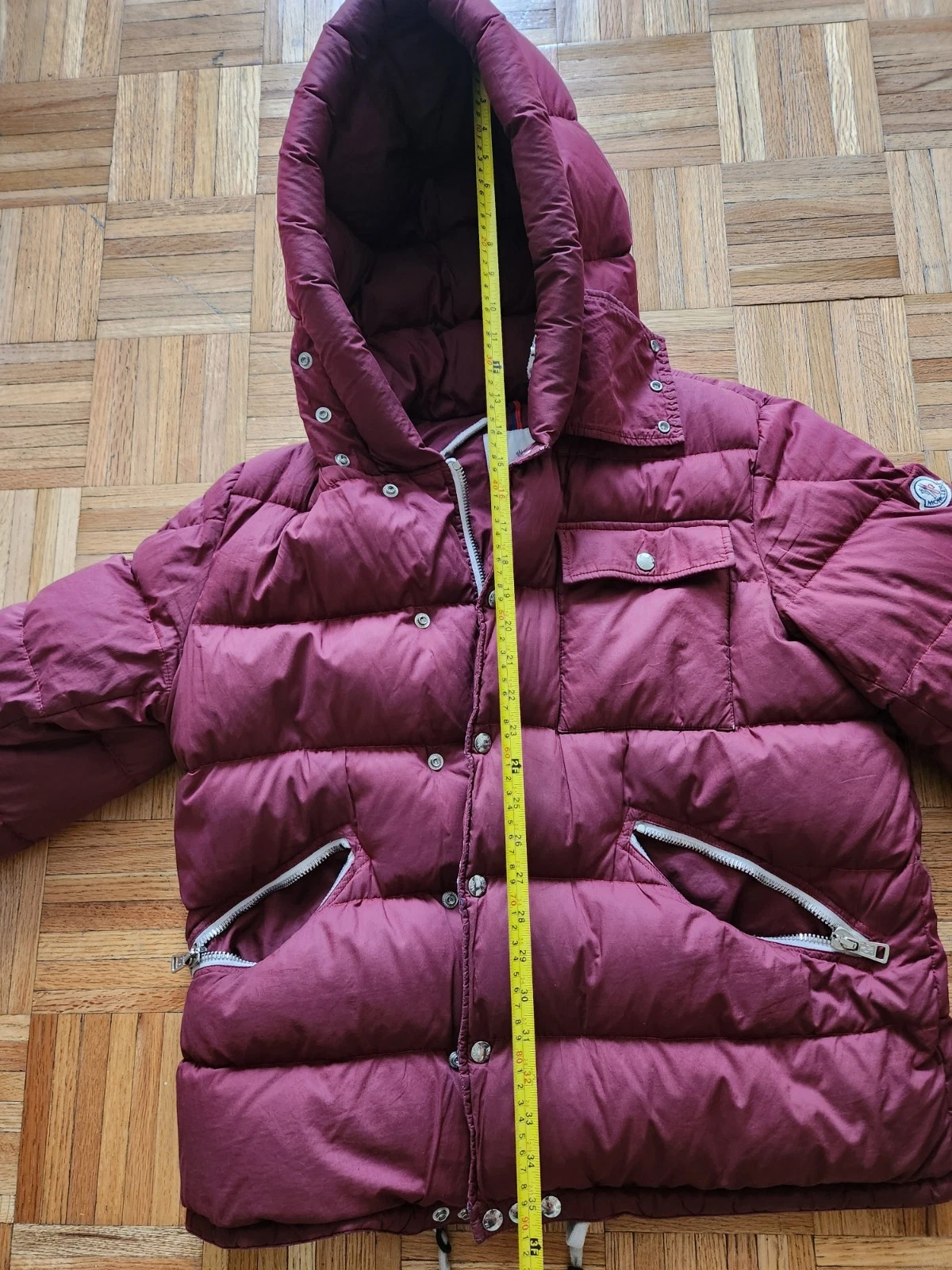 Moncler Lioran Down Jacket Puffer Coat 4 Genuine Maya Burgundy XL *SHIPS TODAY image 17