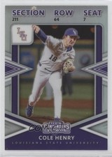 2020 Panini Elite Extra Edition College Tickets Holo Prizm Cole Henry 0i4k