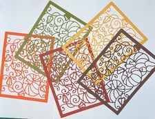   5 PUMPKIN   panel cardstock paper die cut embellishments