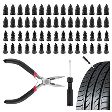 60PCS Screw in Tire Plugs with Pliers 2 Sizes 60pcs with Pliers
