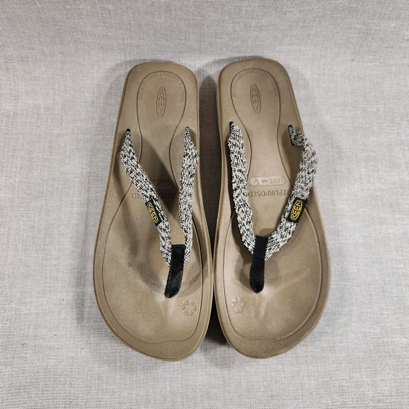 Sandali infradito donna KEEN Harvest con cinturini riciclati taglia 10 grigi