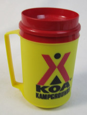 Vintage KOA KAMPGROUNDS Aladdin Insulated Plastic Travel Mug Cup Camping