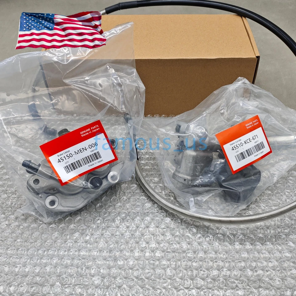 KIET Front Brake Caliper Master Cylinder w/Hose For Honda CRF 250R 2004-2017 - Image 2 of 4