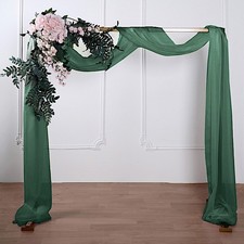 Hunter Green 18 ft Sheer Organza BACKDROP CURTAIN Window Drape Panel Decorations