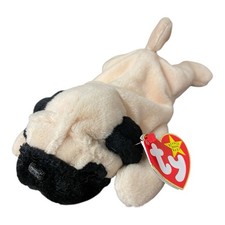 TY Beanie Baby - Pugsly the Pug Dog 8 inch - MWMTs Stuffed Animal Toy