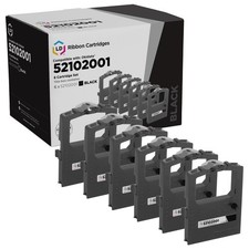 LD Compatible Printer Ribbon Replacements for Okidata 52102001 Nylon Blk, 6-Pk 