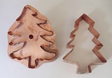 Vintage Martha Stewart by Mail Copper Christmas Tree Cookie Cutters Oversized