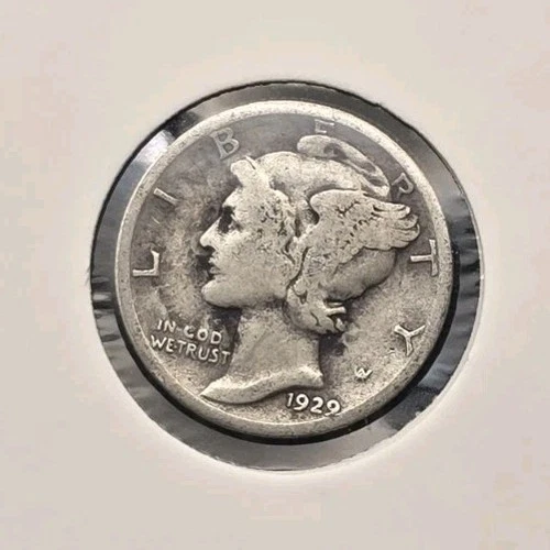 1929-P Mercury Dime 90% Silver US Mint Philadelphia