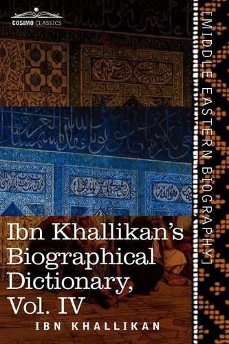 Биографический словарь Ибн Халликана, том IV (Taschenbuch)