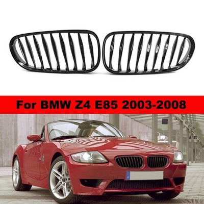 2pcs Schwarz Glanz für BMW Z4 E85 E86 02-09 Nieren Kühlergrill Einzelsteg