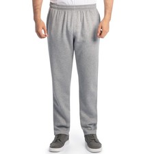 Men's Eversoft Fleece Open Bottom Sweatpants with Pockets, Relaxed Fit, Moist...