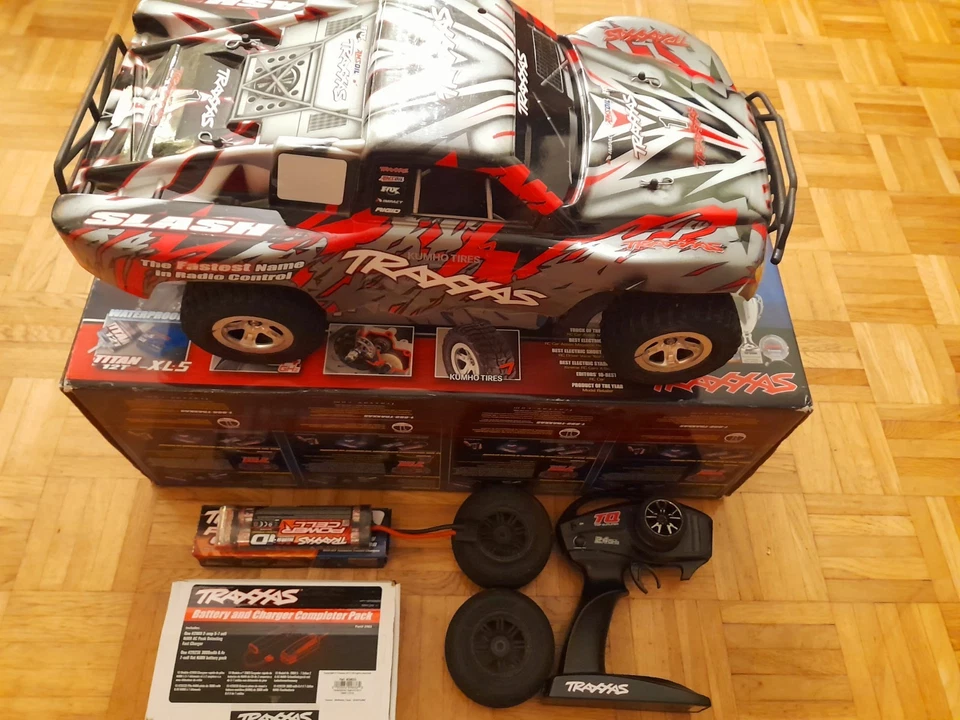 TRAXXAS SLASH 2 WD, mit Akku, Lader u. Ersatzrädern, OVP - Bild 2 von 4