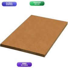 BOX USA Corrugated Cardboard Sheets 24' x 16' Kraft Pack of 50