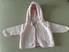 Baby Pink Jasper Conran Warm Knitted Hoodie Age 3-6 Months